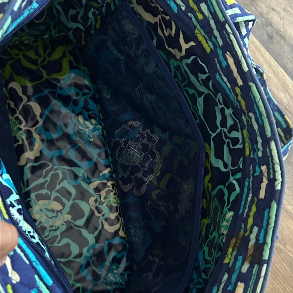 Vera Bradley Blue and Green Patterned Baby Bag